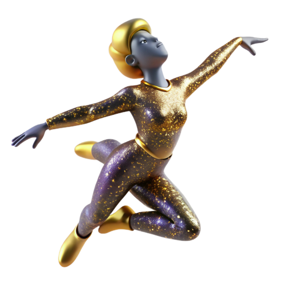 elegant modern Expressive Modern Dance Figure Isolated with Blurred Motion high resolution png