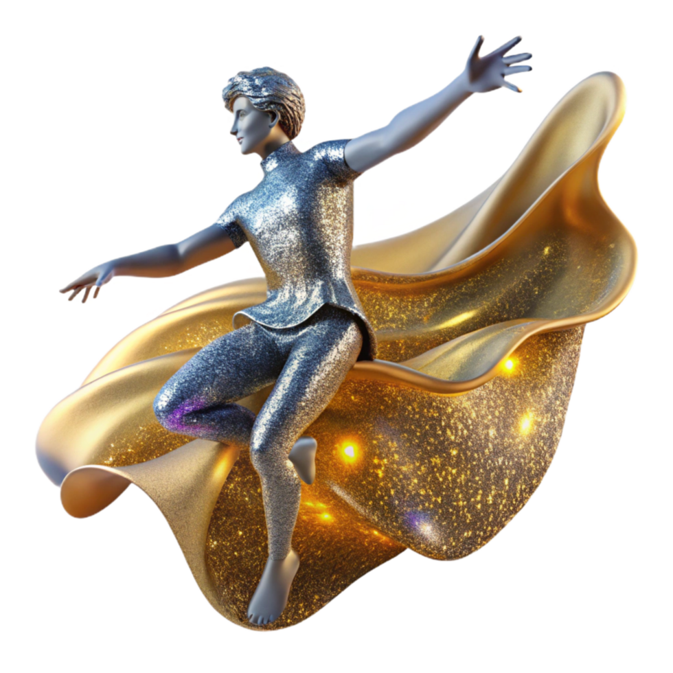magnificent traditional Expressive Modern Dance Figure Isolated with Blurred Motion professional png