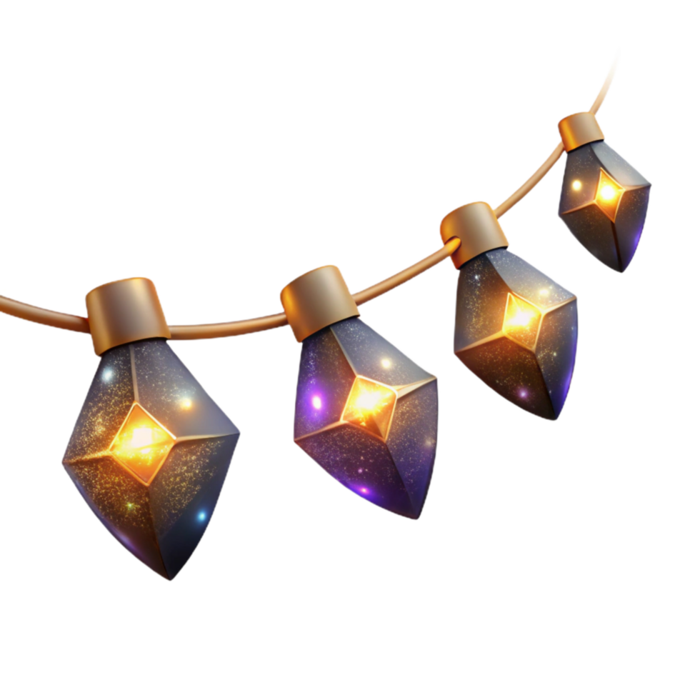 vibrant vintage Festive Lights String Twinkling Isolated Element high quality png