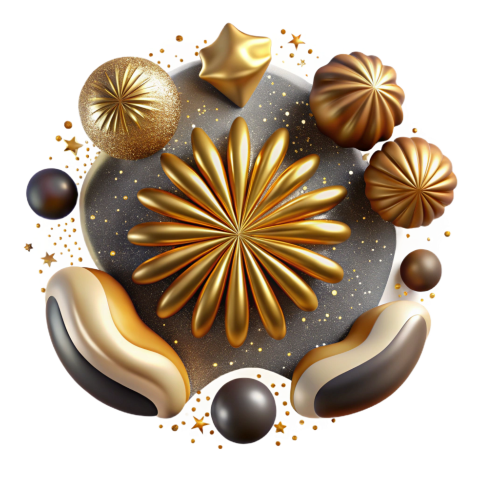 wonderful minimalist Festive Background with Fireworks and Confetti Cutout genuine png