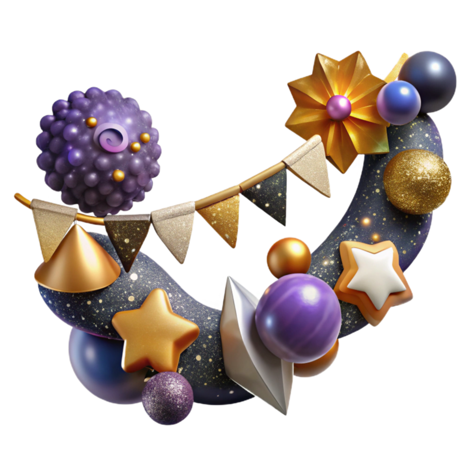 magnificent vintage Festive Paper Garland Colorful Cutout detailed png