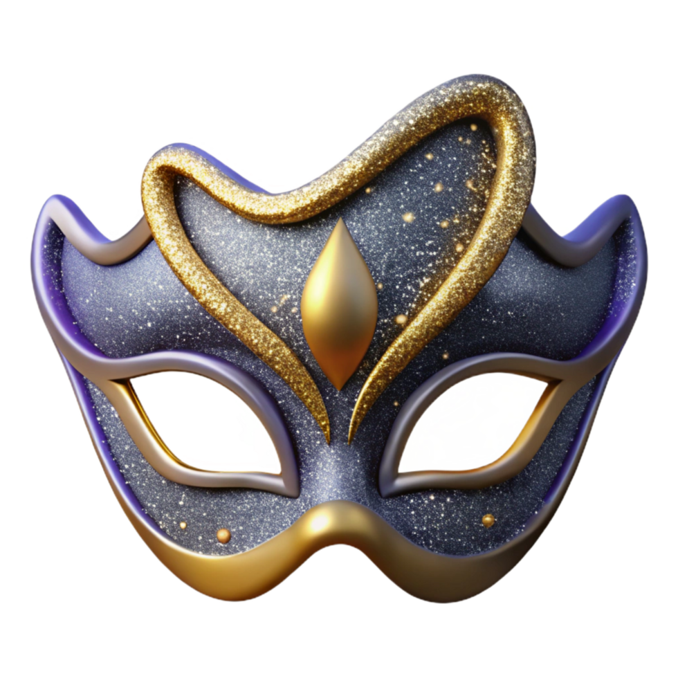 elegant traditional Festive Party Mask with Glitter Detail Cutout genuine png