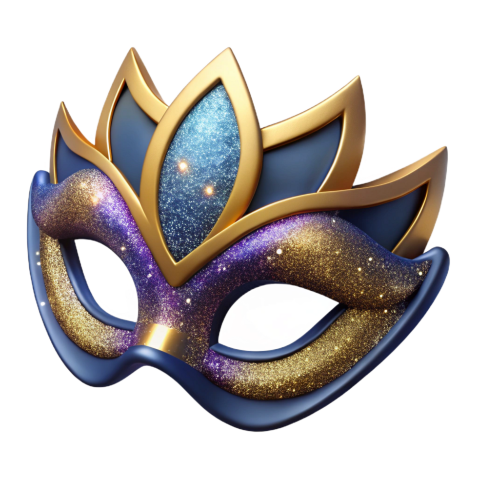 dramatic creative Festive Party Mask with Glitter Detail Cutout png