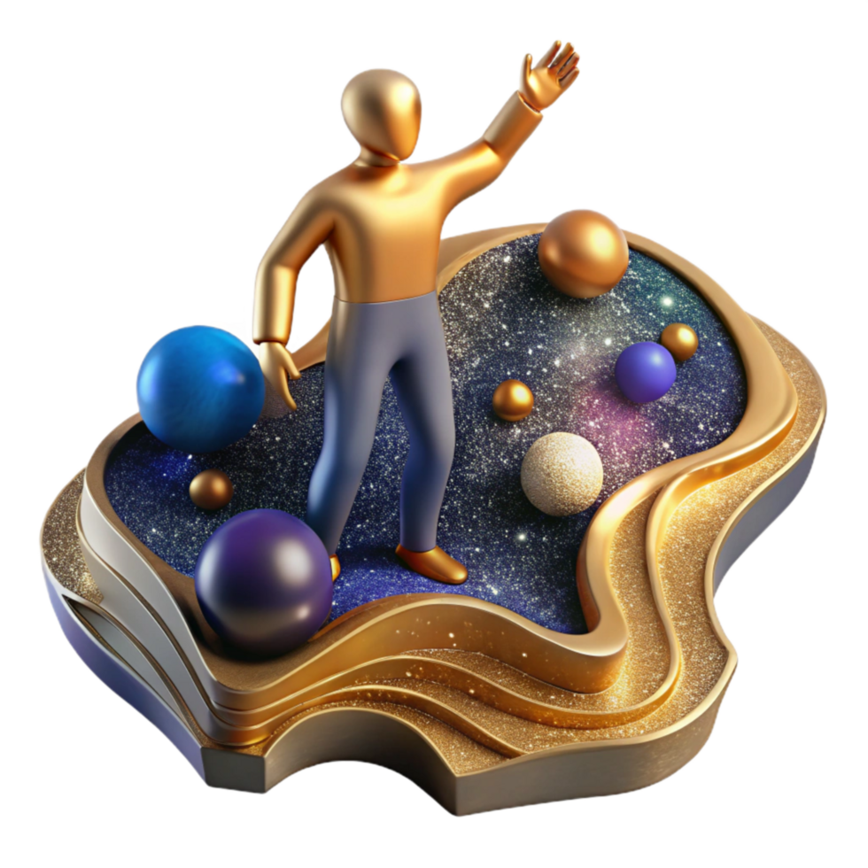 wonderful artistic Figure Reaching for Knowledge Cutout png