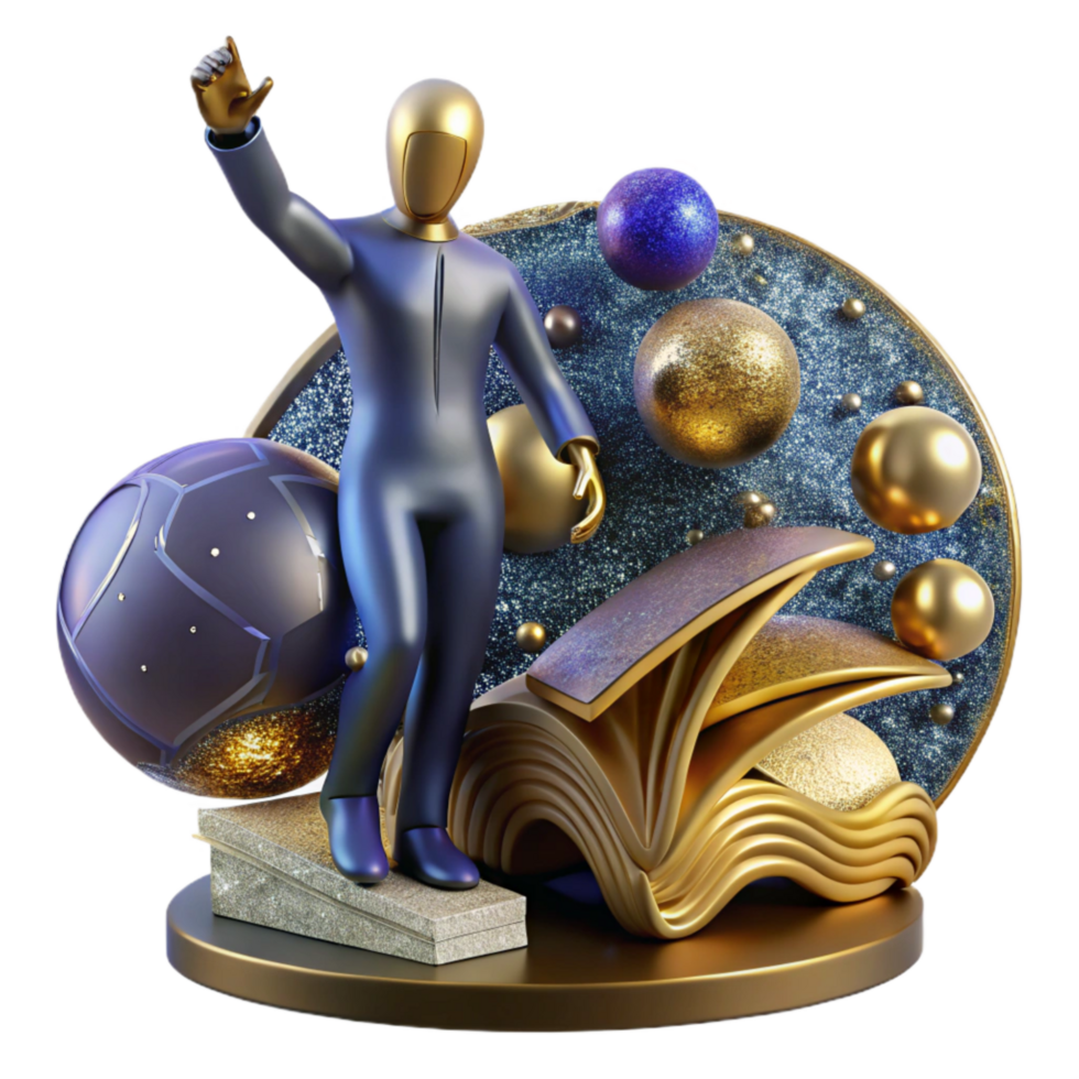 vibrant vintage Figure Reaching for Knowledge Cutout genuine png