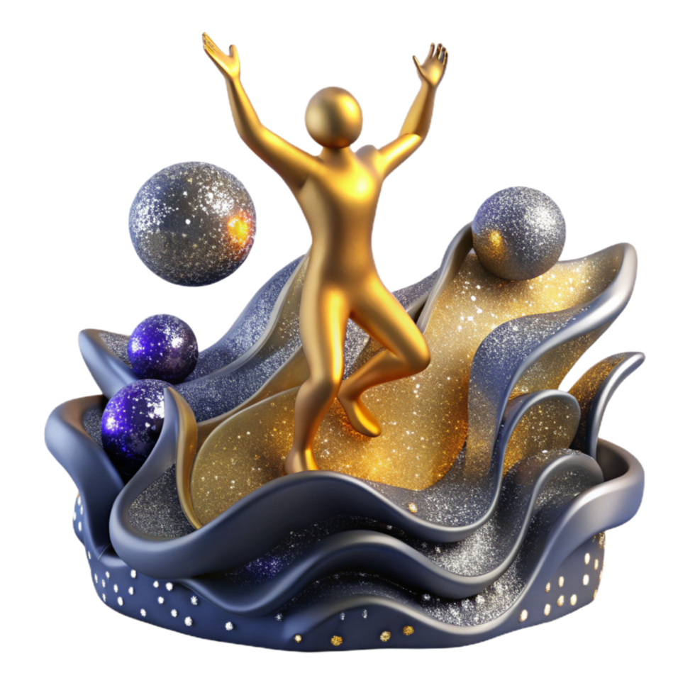 elegant contemporary Figure Reaching for Potential Cutout high quality png