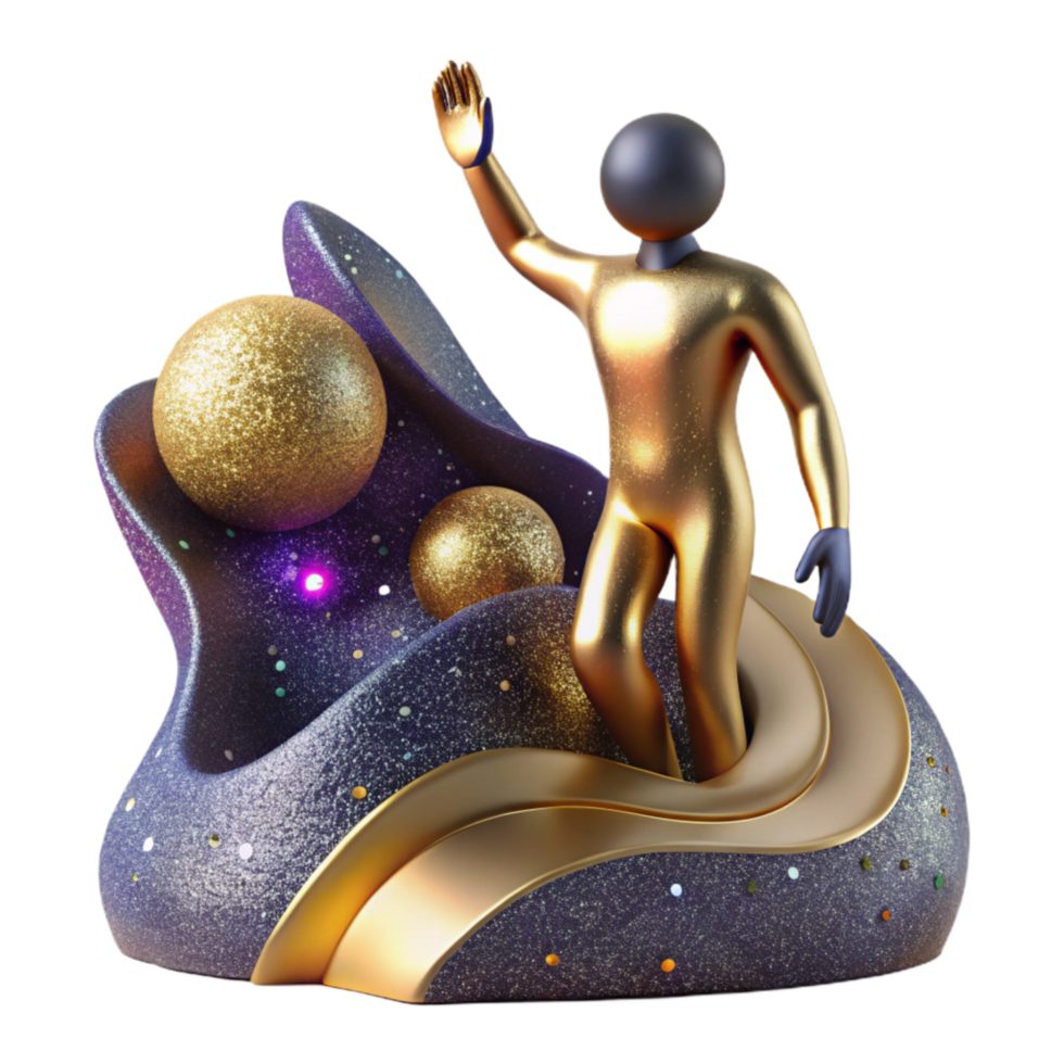 elegant modern Figure Reaching for Potential Cutout detailed png