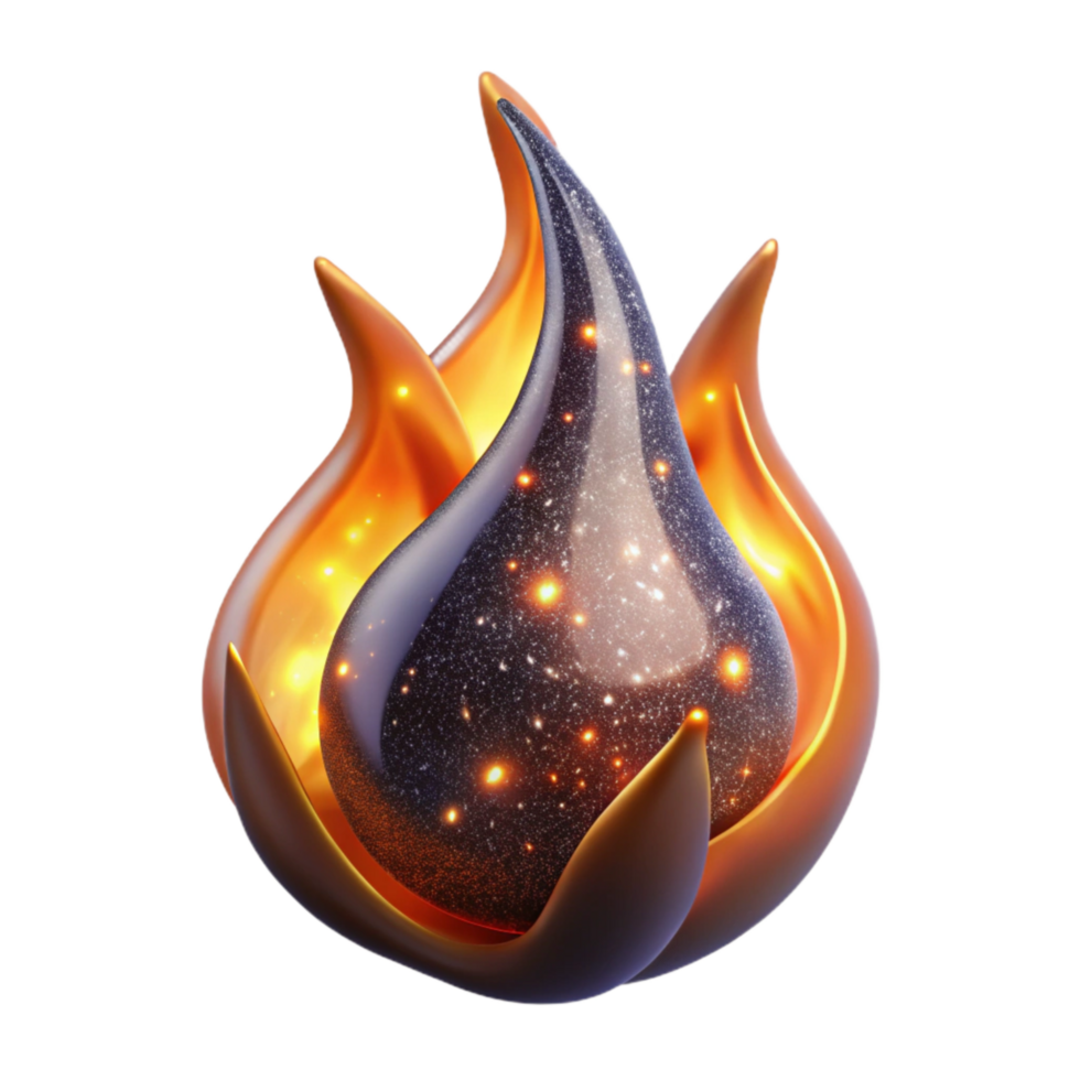 vibrant rustic Fire Flame with Burning Effect Isolated premium png