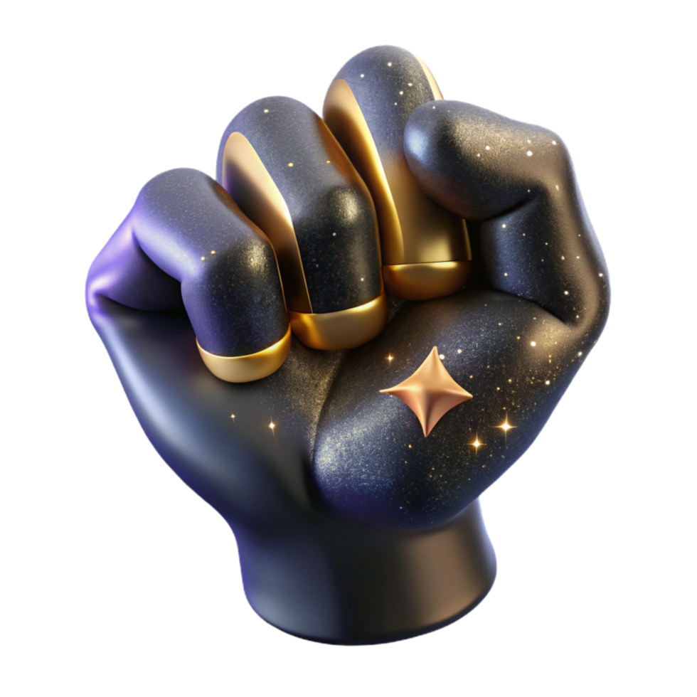 serene minimalist Fist Pump Gesture with Dynamic Angle authentic png