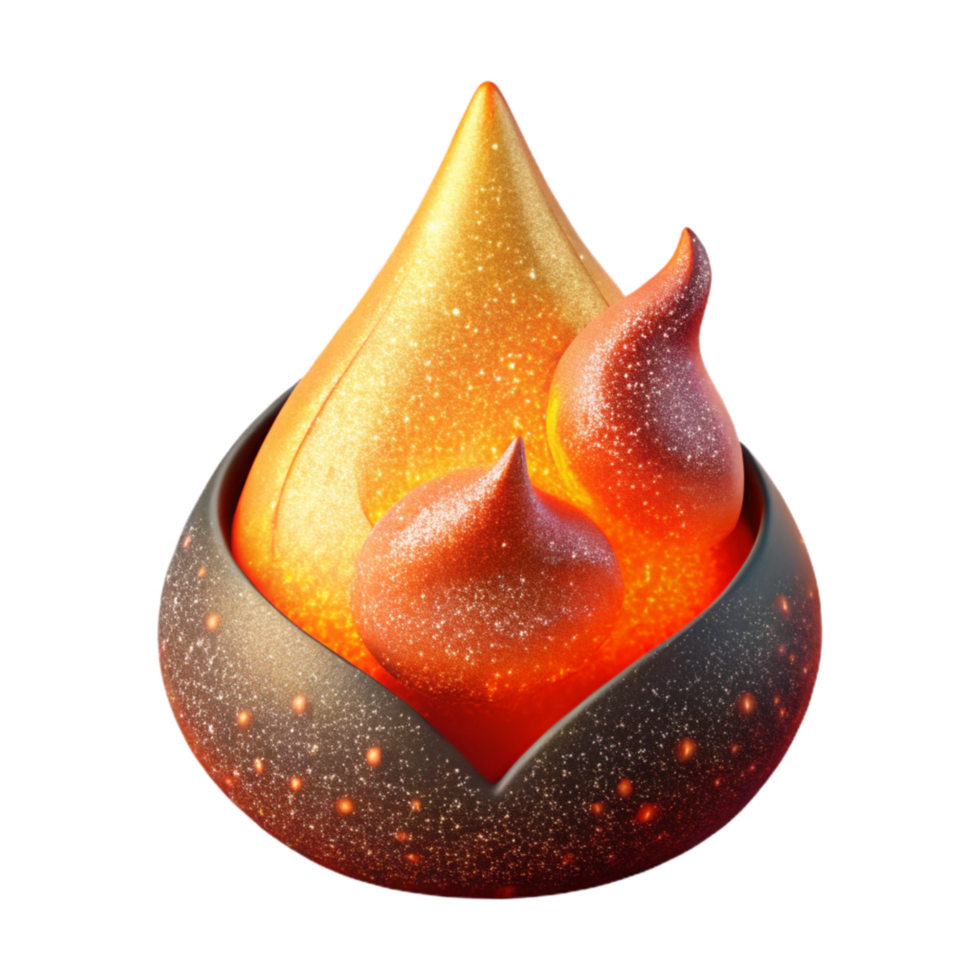 extraordinary creative Flame with Orange and Red Gradient Isolated high quality png