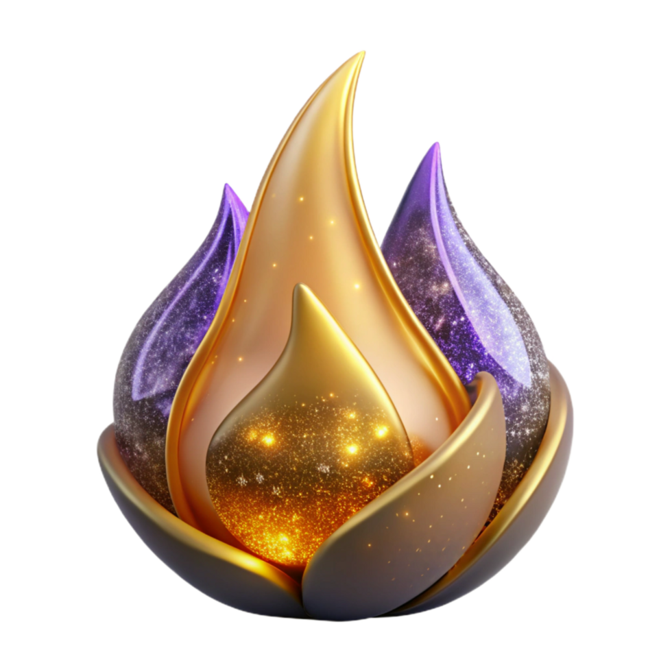 beautiful contemporary Flame with Transparent Background Cutout png
