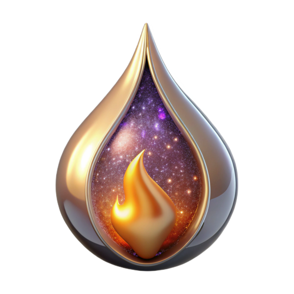 serene minimalist Flame with Transparent Background Cutout premium png