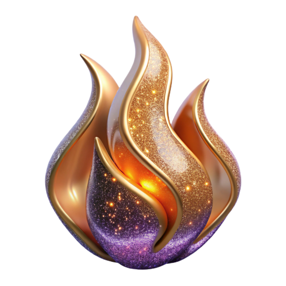 dramatic traditional Flame with Transparent Background Cutout high resolution png