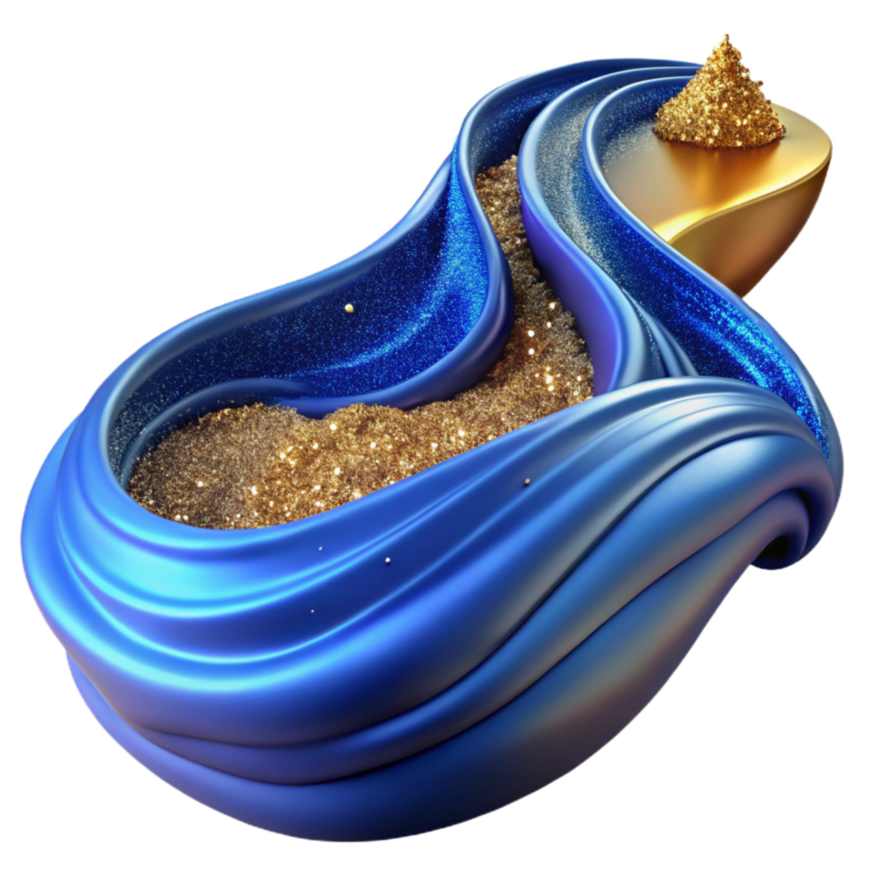 magnificent vintage Flowing Blue Water Stream Side View Transparent high quality png