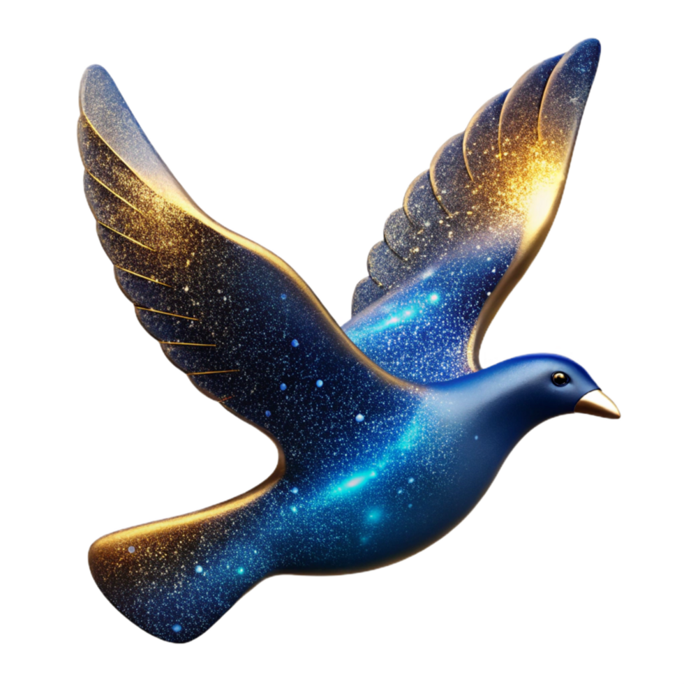 serene vintage Flying Bird Silhouette Against Blue Sky Isolated Element authentic png