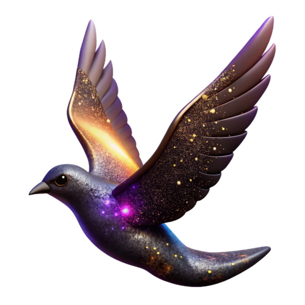 impressive modern Flying Bird Silhouette Side View Isolated high quality png