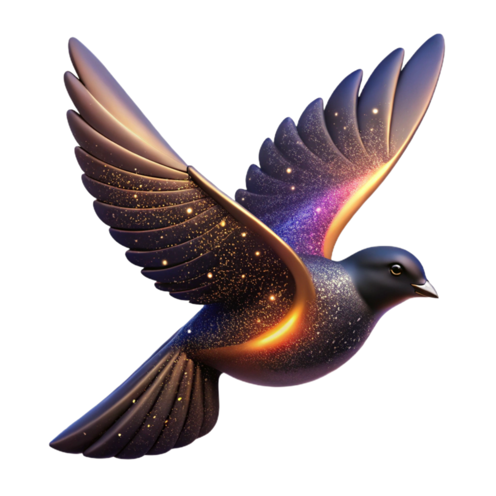 elegant modern Flying Bird Silhouette Sunset Background Cutout premium png