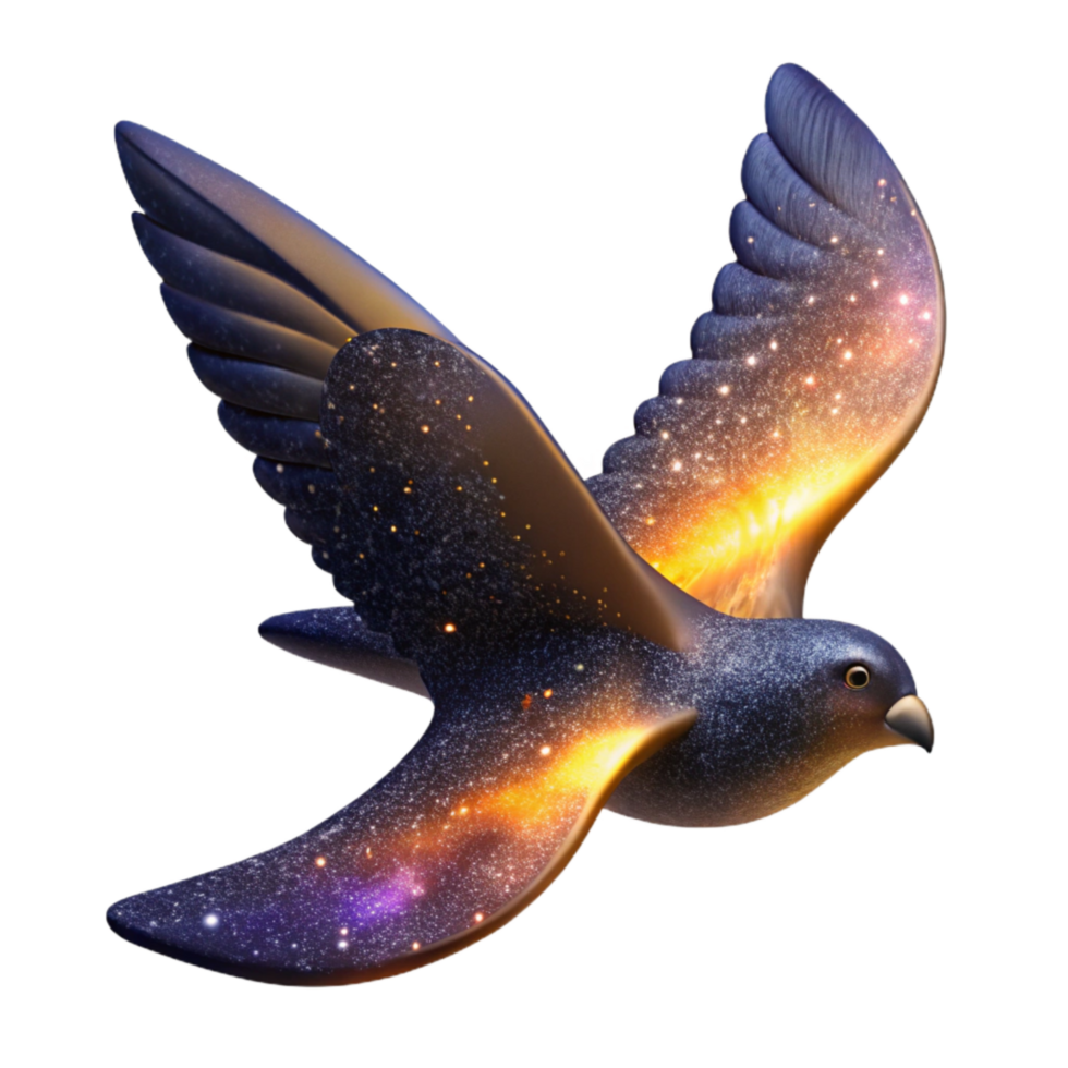 serene creative Flying Bird Silhouette Sunset Background Cutout authentic png