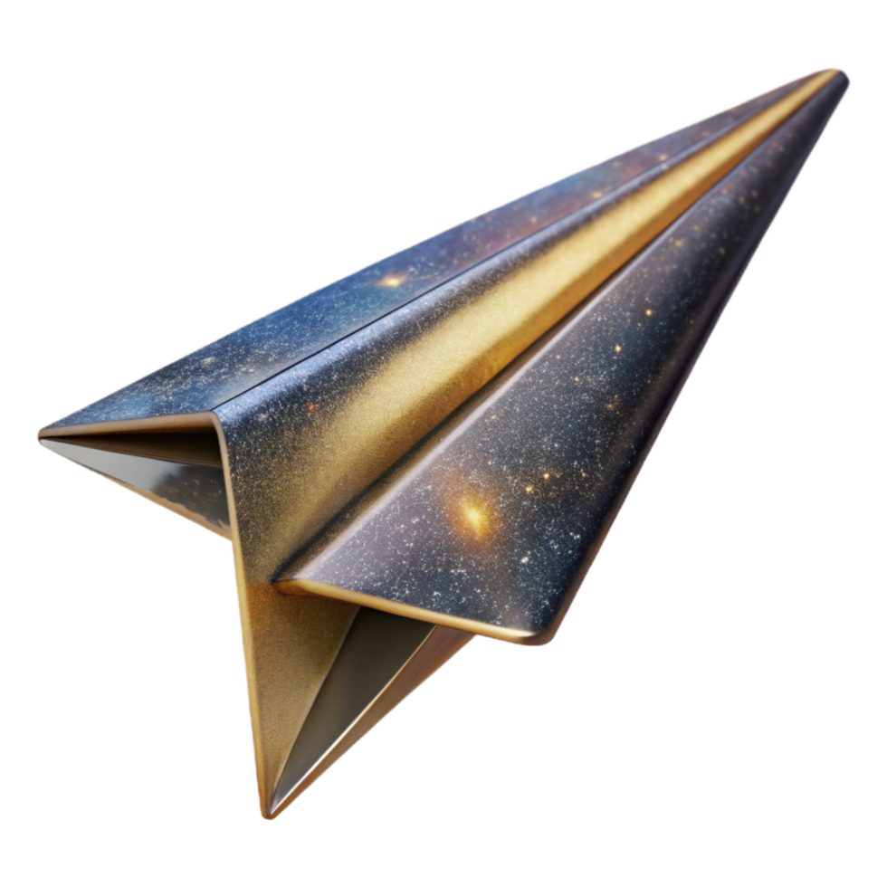 impressive classic Flying Paper Airplane Side View Isolated exclusive png