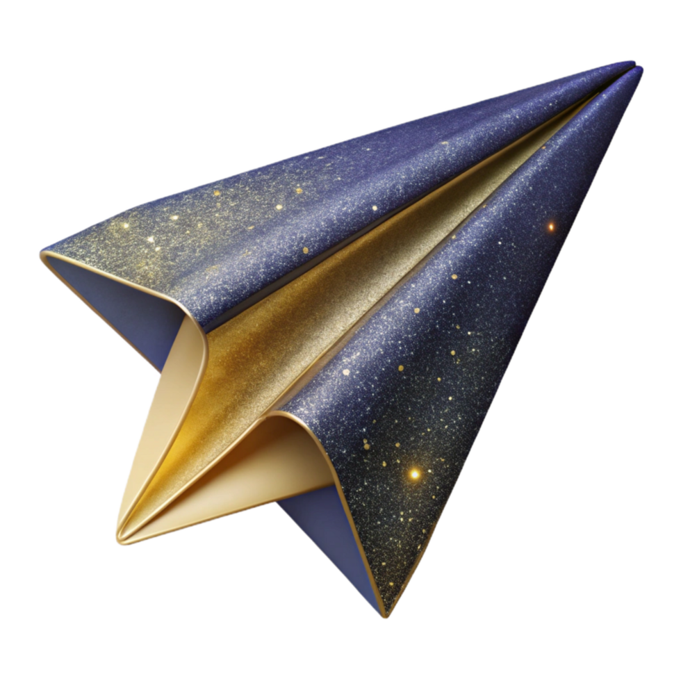 wonderful vintage Flying Paper Airplane Top View Isolated genuine png