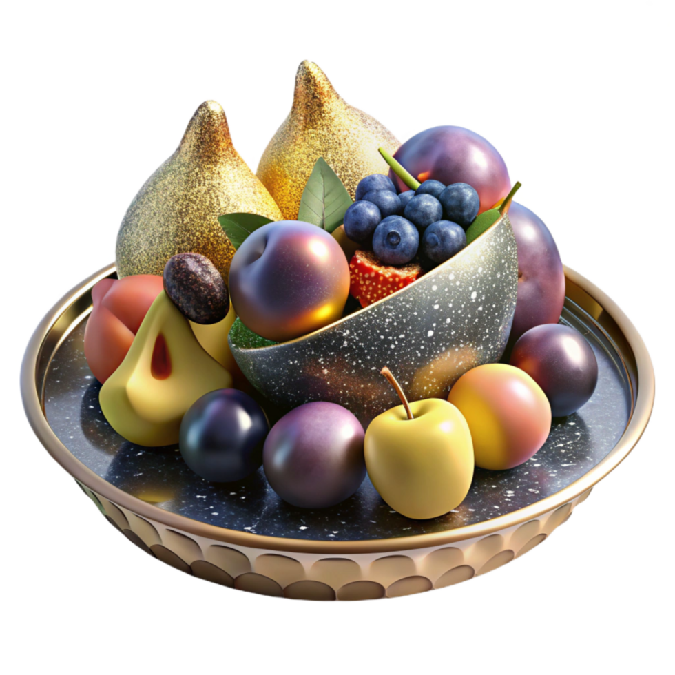extraordinary abstract Fruit Platter Cutout with Assorted Fruits and Isolated Background exclusive png