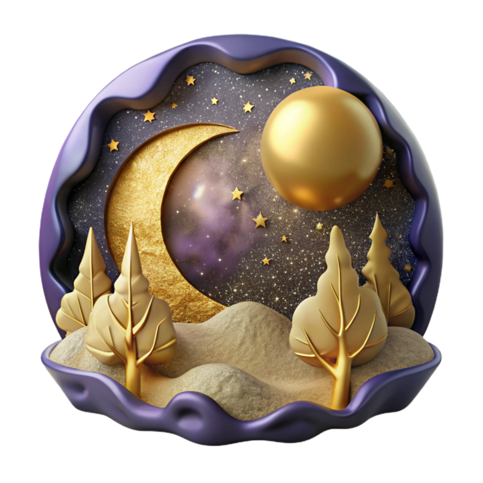 extraordinary classic Full Moon Behind Silhouetted Trees Cutout premium png