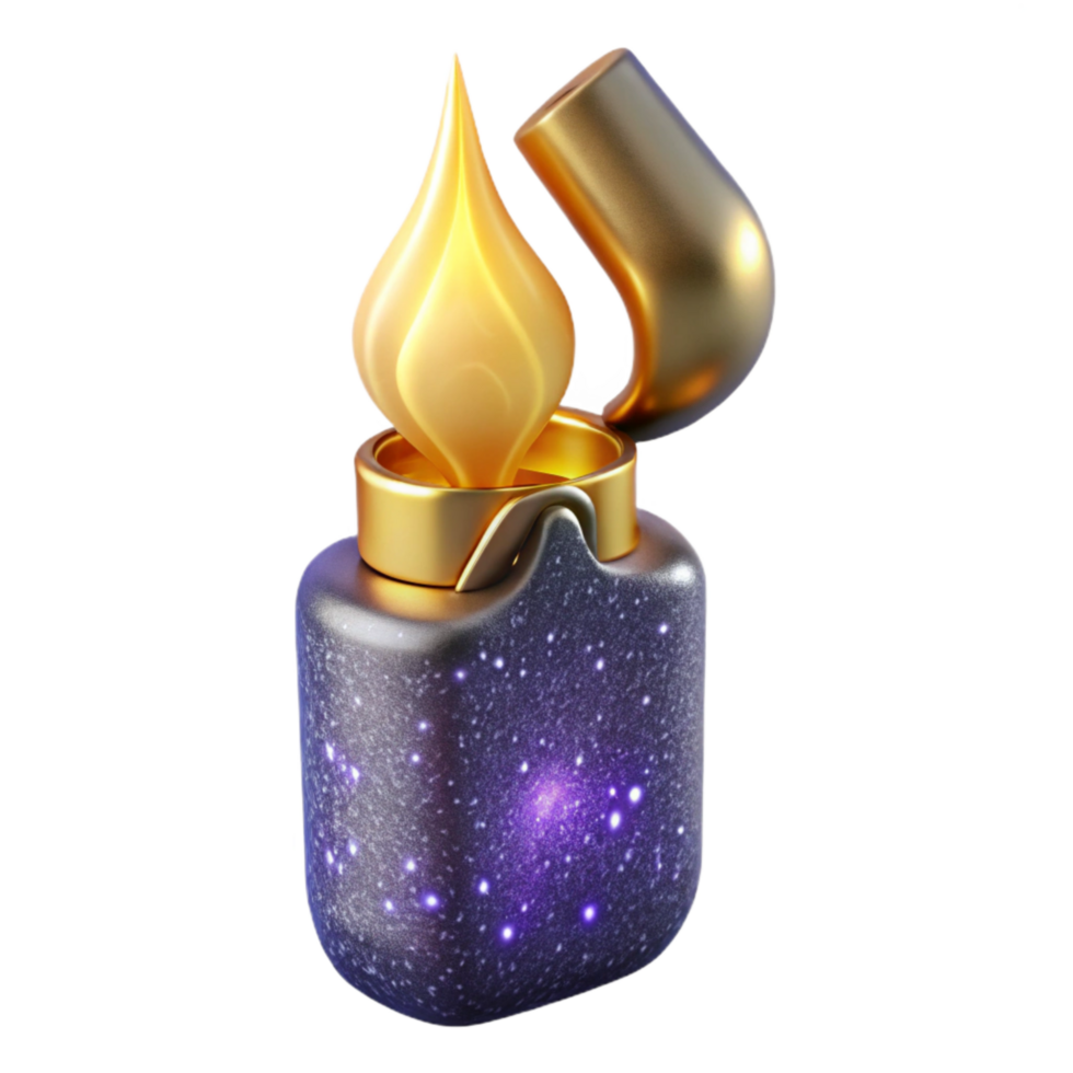 serene traditional Gas Lighter Flame Isolated professional png