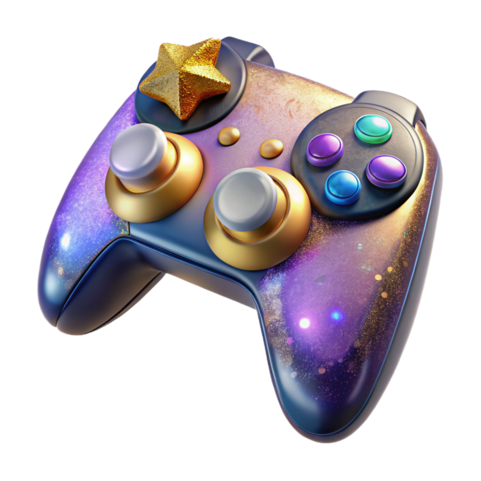 beautiful creative Game Controller Top View Transparent Background authentic png
