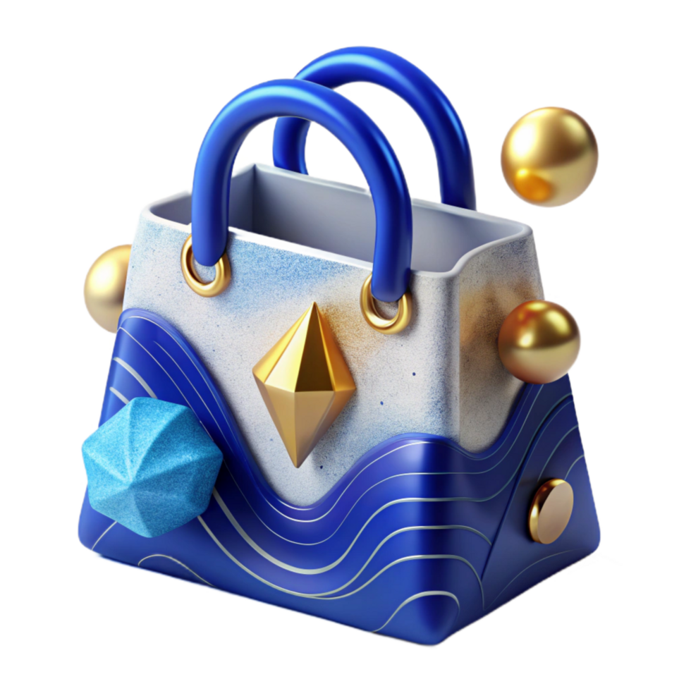 beautiful traditional Gift Bag with Handles Cutout with Bright Colors high quality png