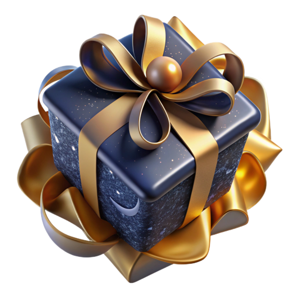magnificent contemporary Gift Box with Ribbon Top View Cutout high quality png