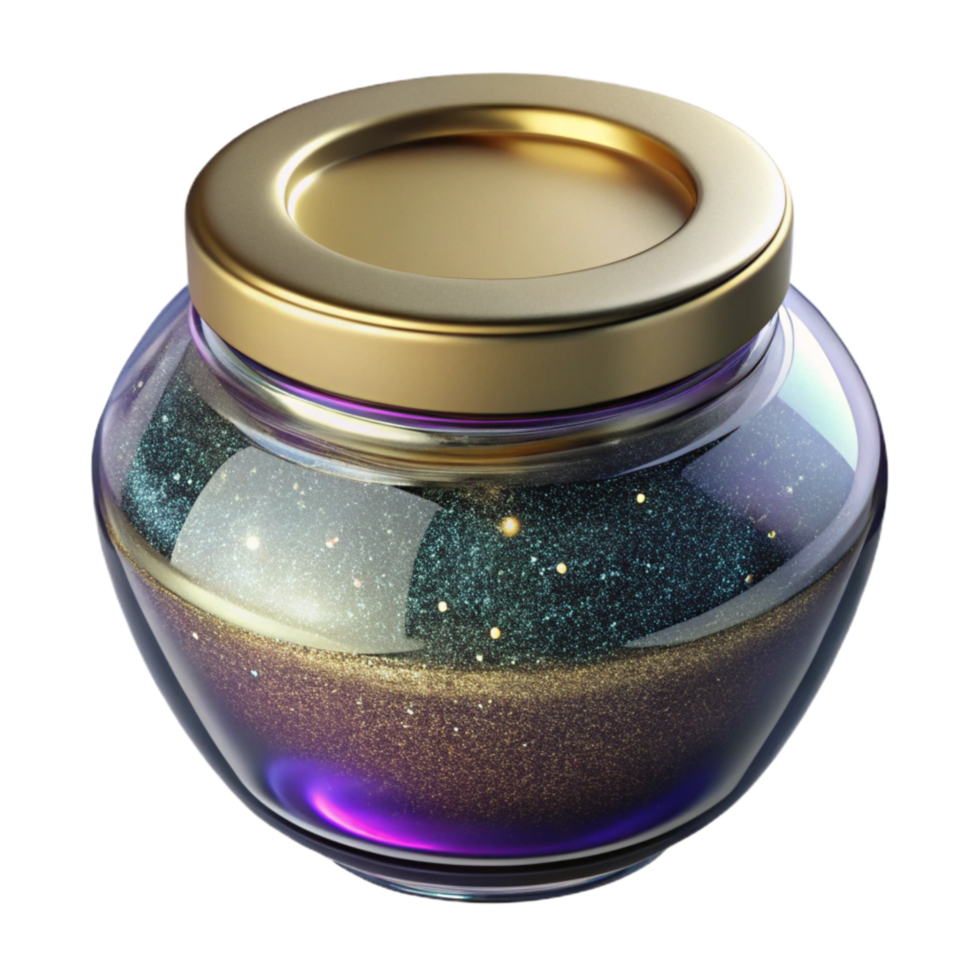 dramatic artistic Glass Jar with Lid Transparent Background exclusive png