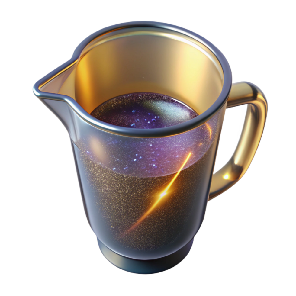 impressive artistic Glass Measuring Cup with Water Transparent Background original png