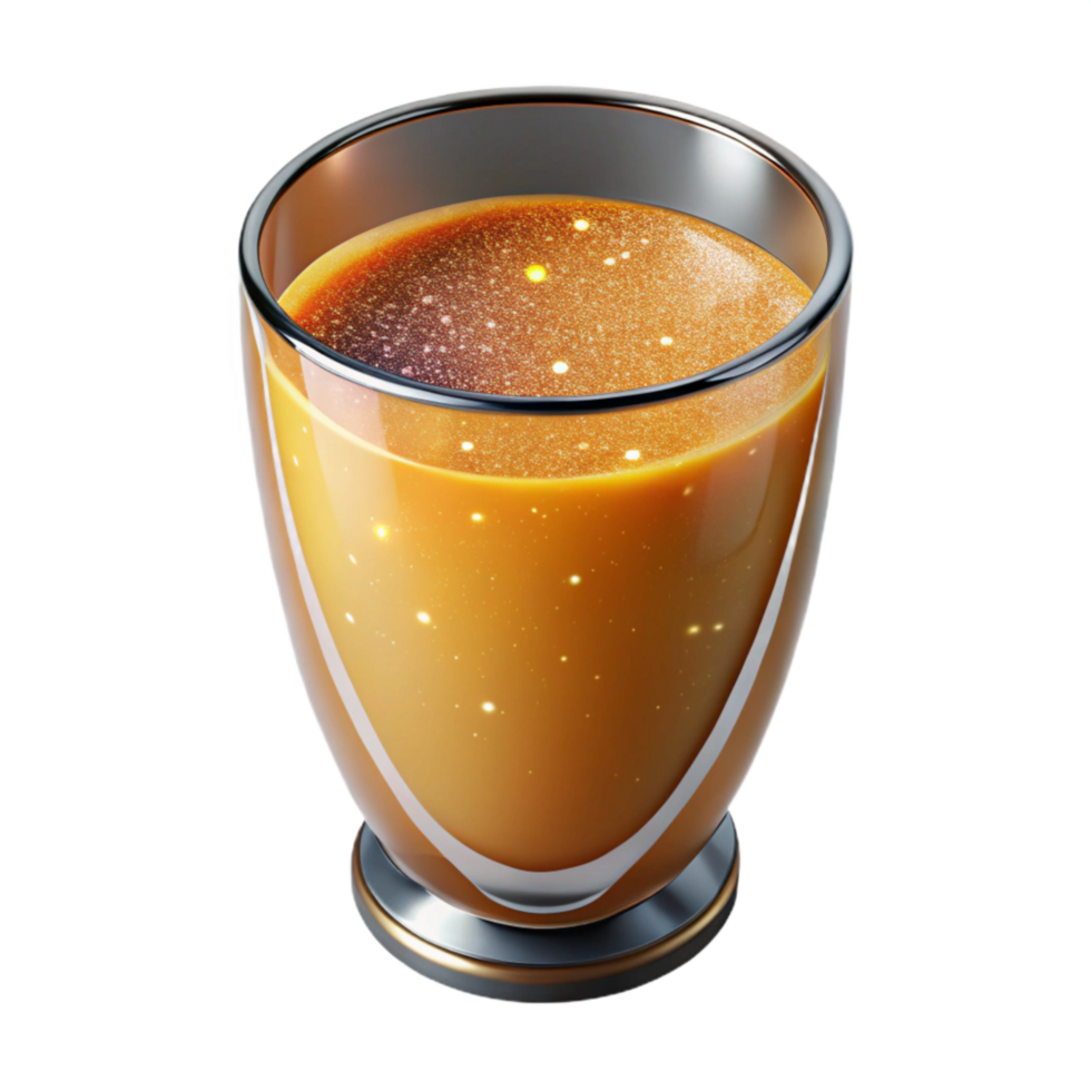 extraordinary modern Glass of Orange Juice with Ice Transparent Background professional png