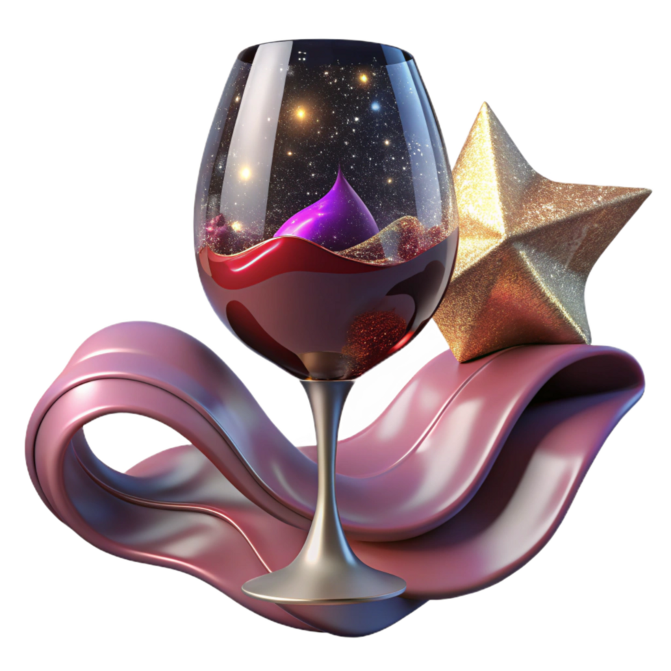wonderful classic Glass of Wine with Red Wine and Transparent Background high resolution png