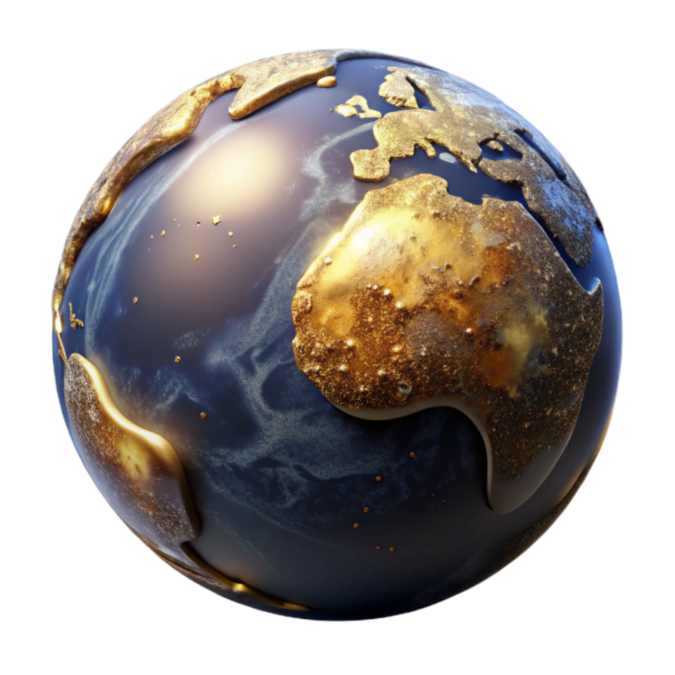 elegant rustic Globe Front View Isolated Element genuine png