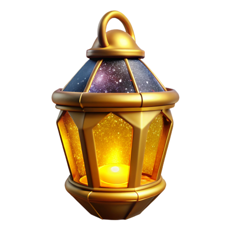 beautiful modern Glowing Lantern Cutout with Warm Yellow Light genuine png