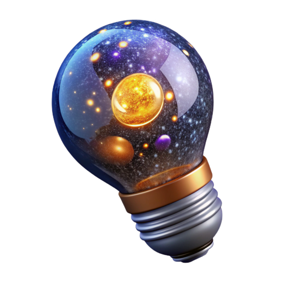 wonderful modern Glowing Lightbulb Idea Concept Isolated detailed png