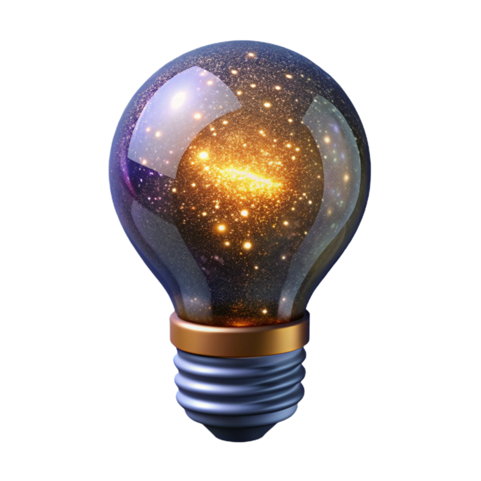 extraordinary traditional Glowing Light Bulb Front View Isolated detailed png