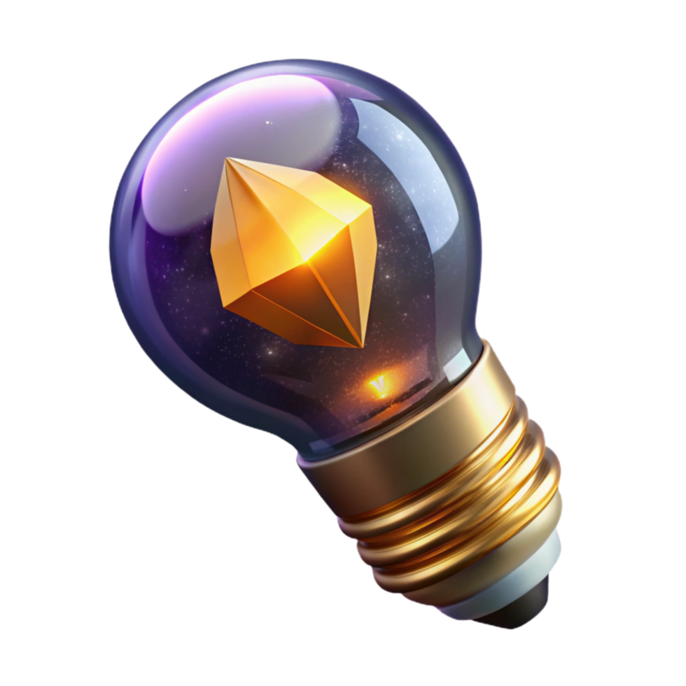 wonderful creative Glowing Light Bulb Side View Isolated high resolution png