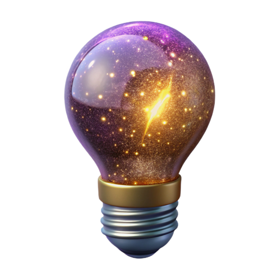 elegant classic Glowing Light Bulb Isolated on White premium png