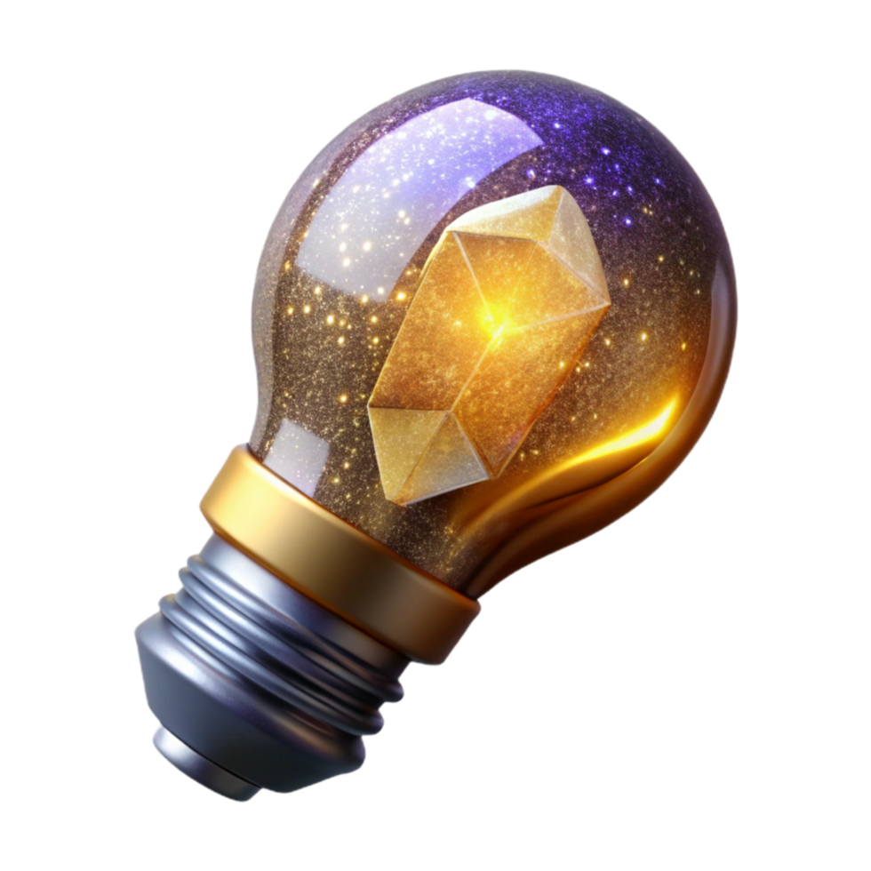 wonderful contemporary Glowing Light Bulb Side View Isolated premium png
