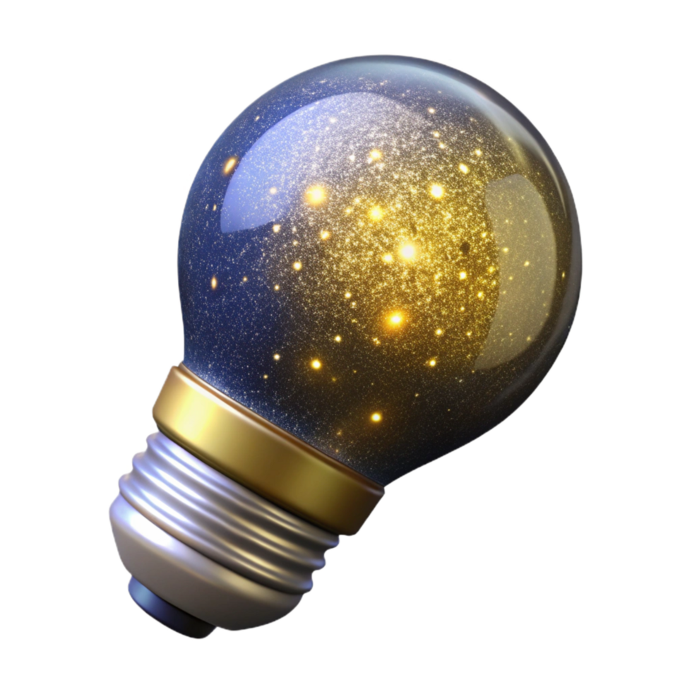 wonderful minimalist Glowing Light Bulb Isolated on White genuine png