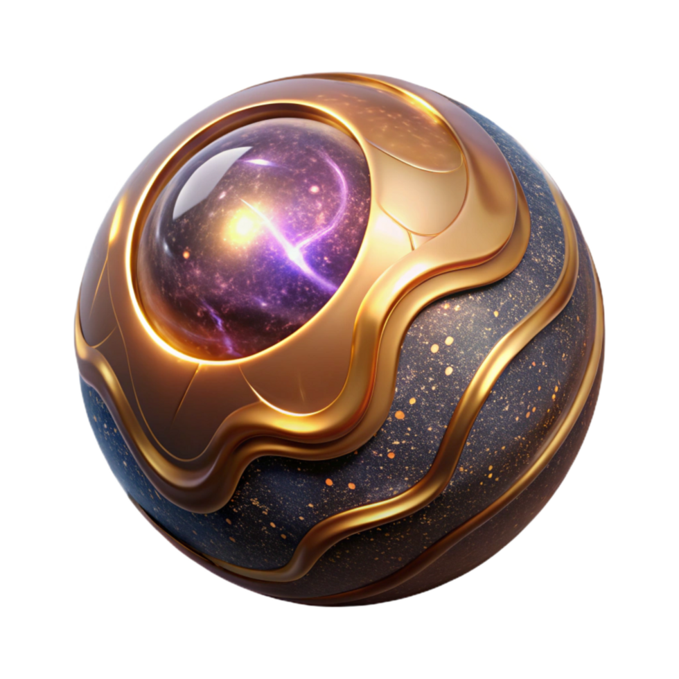vibrant vintage Glowing Orb Representing Energy Source Cutout high resolution png