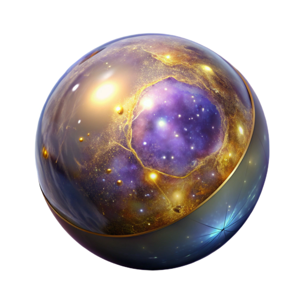 serene traditional Glowing Orb with Ethereal Light Isolated detailed png