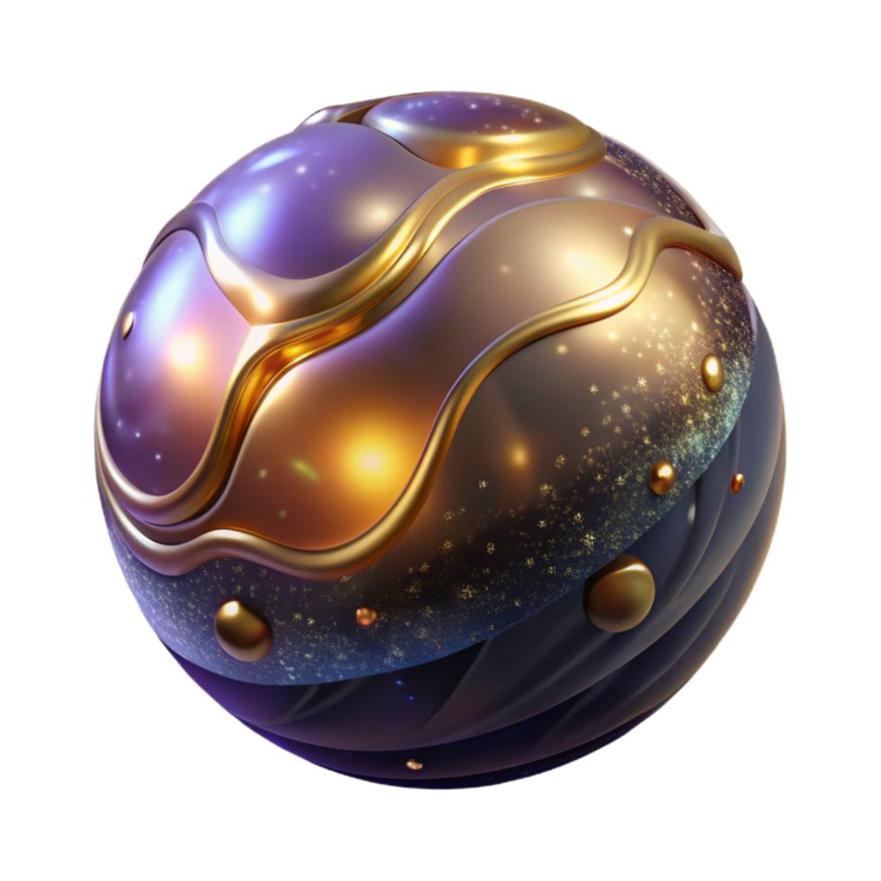 serene artistic Glowing Orb with Soft Light Cutout Element detailed png