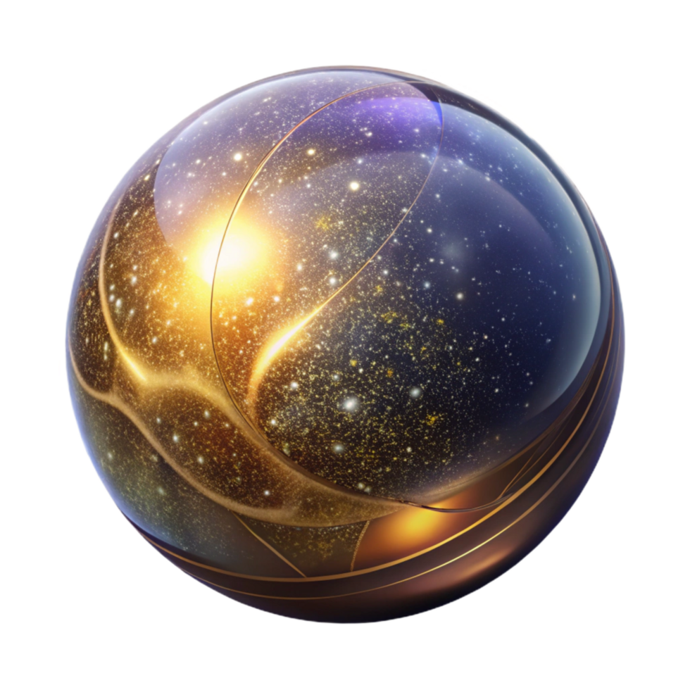wonderful traditional Glowing Orb with Sparkles Isolated premium png