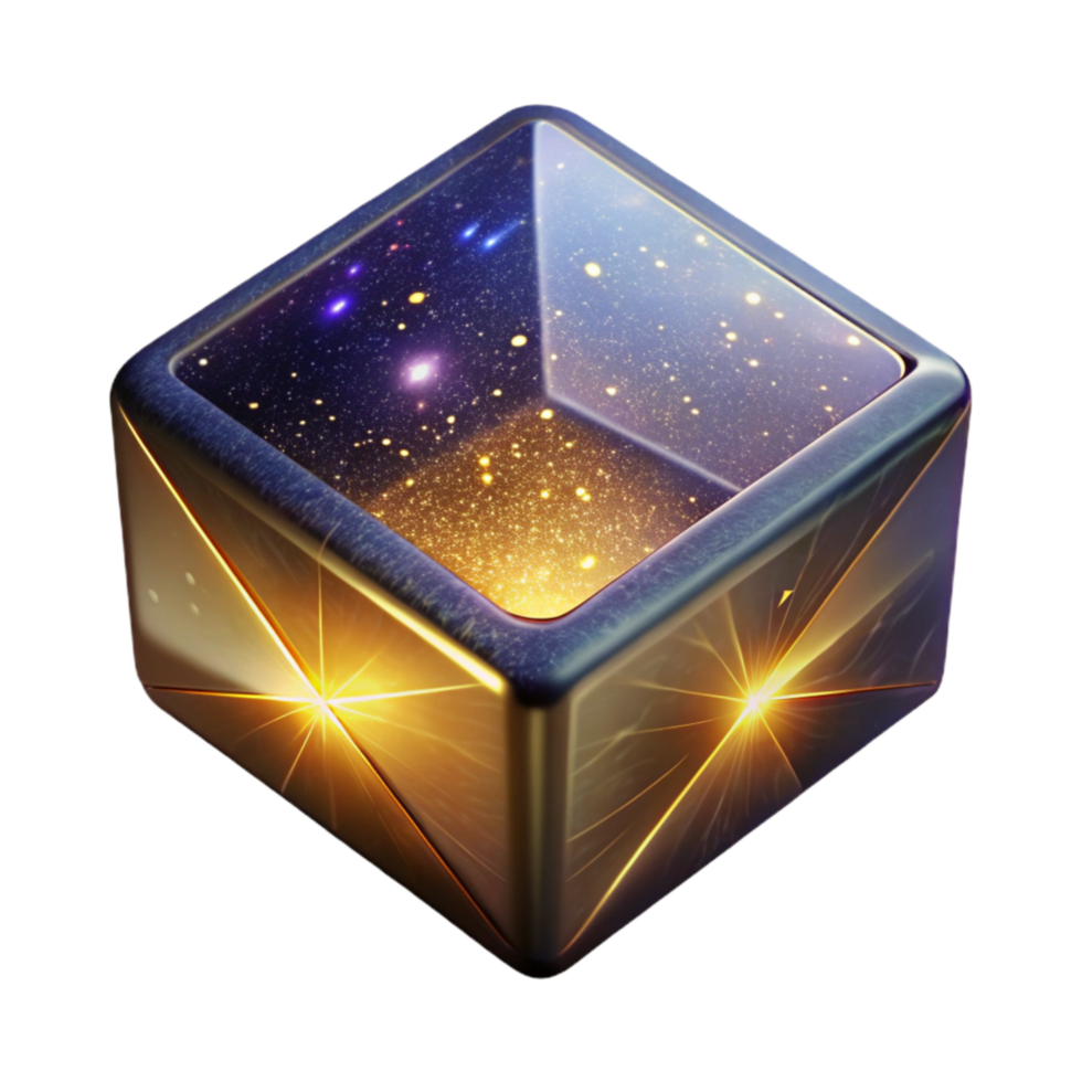 dramatic vintage Glowing Square with Light Rays Isolated professional png