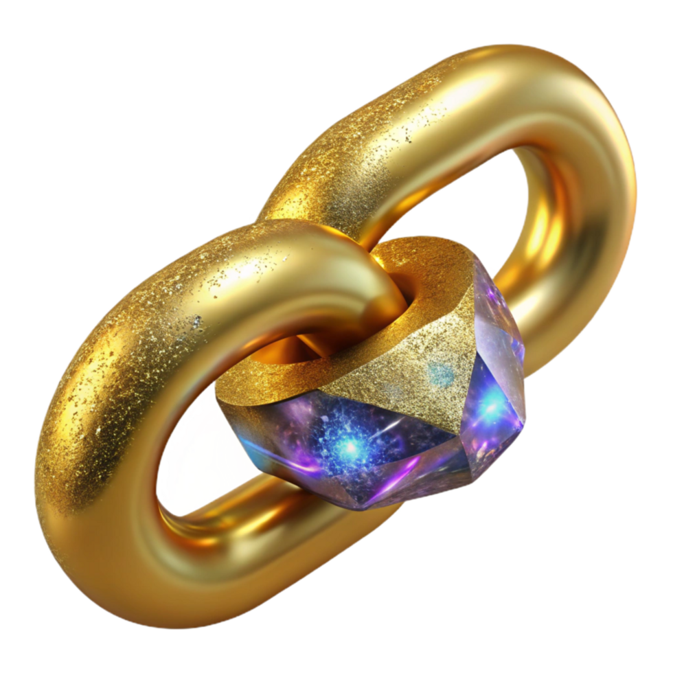 stunning minimalist Gold Chain Link Thick Cutout high quality png
