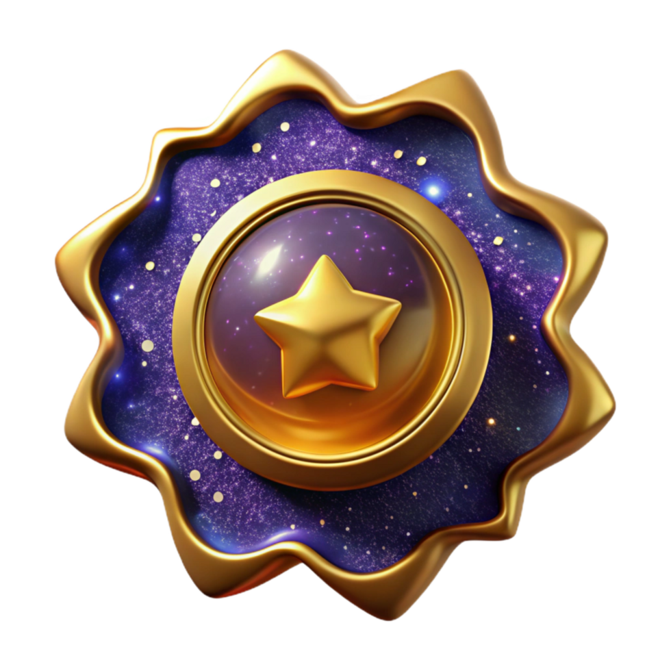 magnificent abstract Golden Award Seal Transparent Background genuine png