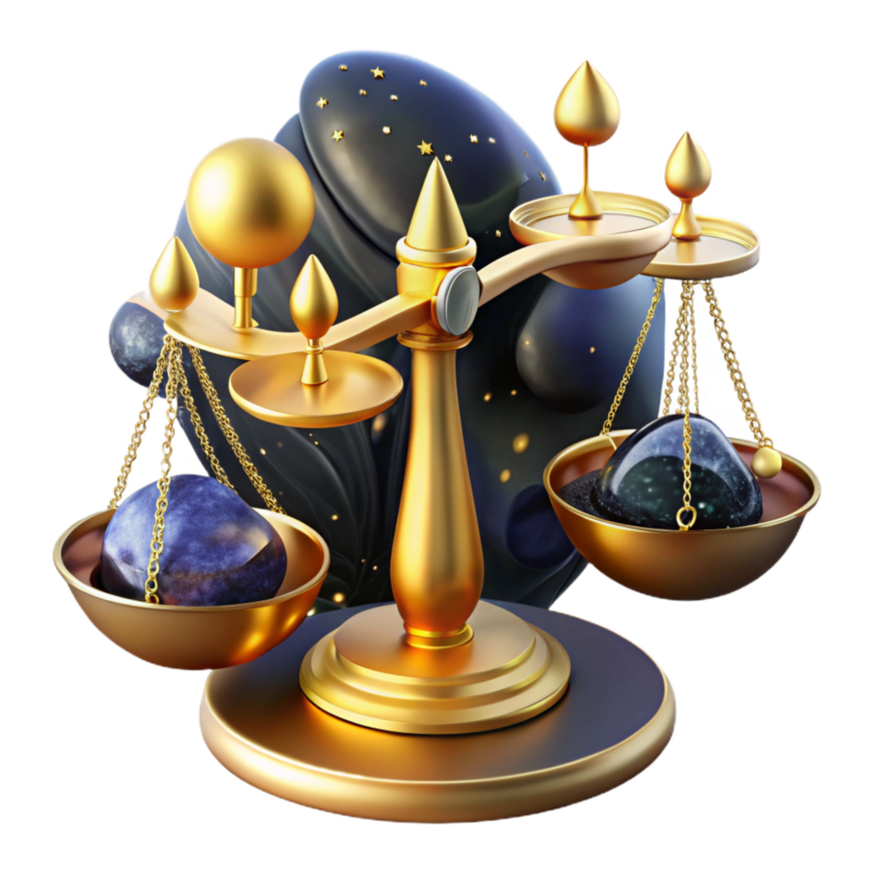 elegant rustic Golden Scale Tipping Towards Risk Cutout png